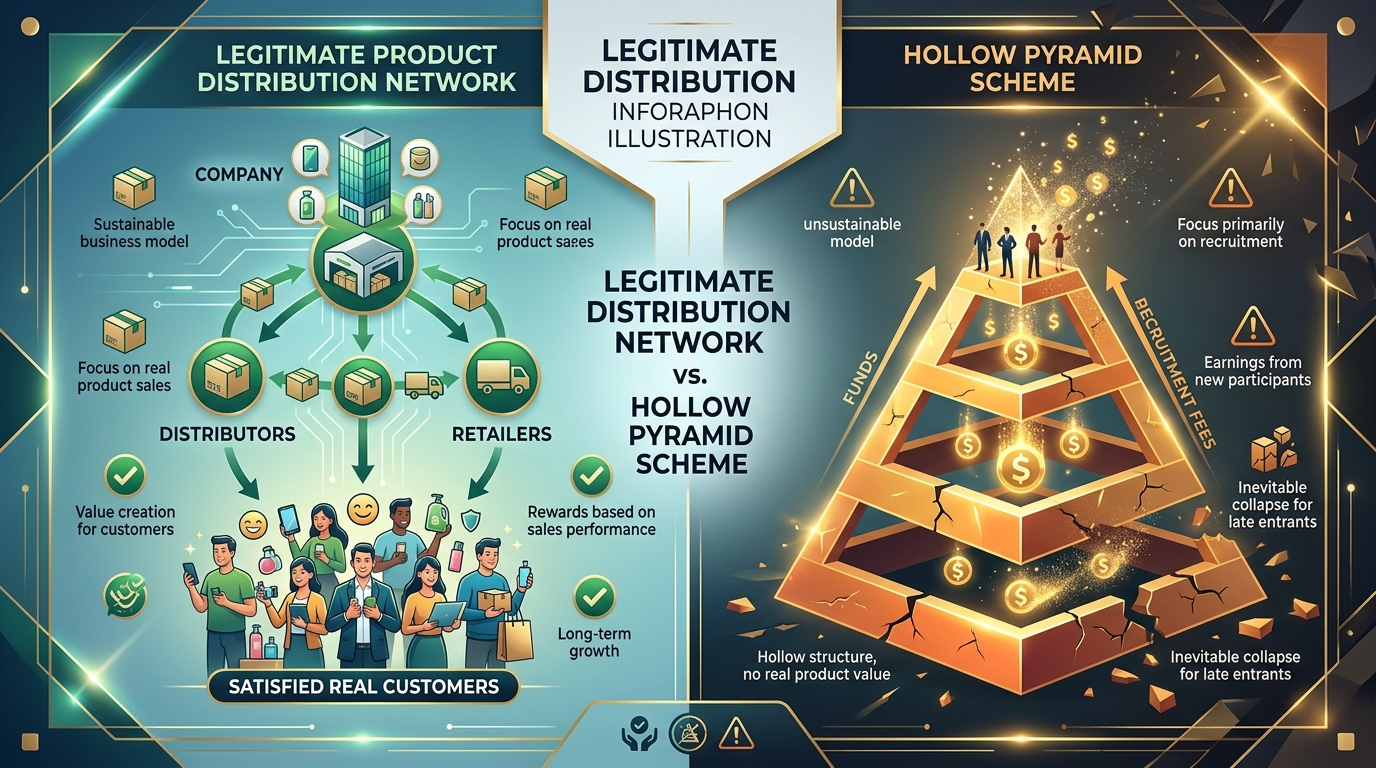 La distinction fondamentale entre MLM légitime et Système Pyramidal illégal
