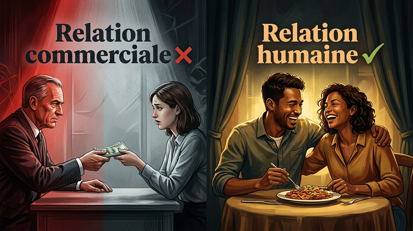 Relation commerciale vs relation humaine — le piège de la commission