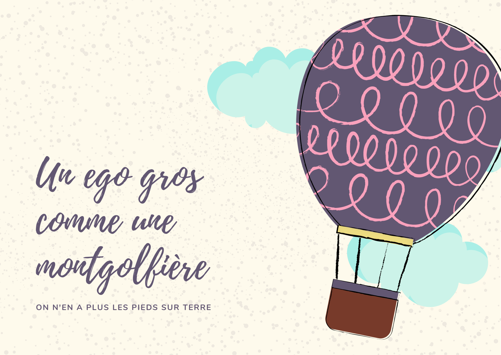 Colore Montgolfiere Ballon Air chaud Retraite Carte